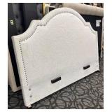 King Upholstered Headboard with Rivet Detailing