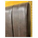 Beautiful Brown Twin Headboard with Vertical Panel Design