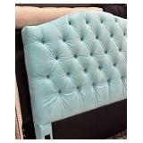 Pottery Barn Full Headboard - Powder Velvet Upholstery