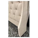 Queen Upholstered Headboard - Tufted Diamond