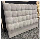 Parker House Queen Headboard - Gray Upholstered Tufted