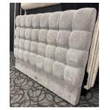 Parker House Queen Headboard - Gray Upholstered Tufted