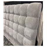 Parker House Queen Headboard - Gray Upholstered Tufted