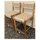 Global Influences Bar Height Stools Pair - 19 in W x 21 in D - 28 in Seat - 43 in Back