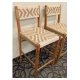 Global Influences Bar Height Stools Pair - 19 in W x 21 in D - 28 in Seat - 43 in Back