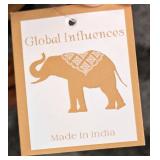 Global Influences Bar Height Stools Pair - 19 in W x 21 in D - 28 in Seat - 43 in Back