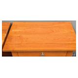 Nichols & Stone Wood Side Tables Pair - 26W x 17D x 27H