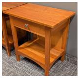 Nichols & Stone Wood Side Tables Pair - 26W x 17D x 27H