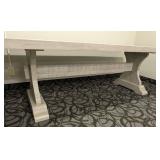 Cream Farmhouse Dining Table - 96 x 42 x 30 in