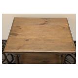 Wood Side Table - 28 in W x 24 in D x 24 in H