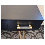 Black & Gold Console Table - 3-Drawer, 42 x 18 x 31 in