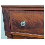 Vintage Spindle-Leg Dresser 4-Drawer Chest - Glass Knob Pulls, 42.5W x 22D x 47H