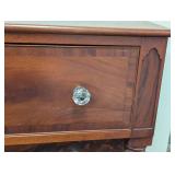 Vintage Spindle-Leg Dresser 4-Drawer Chest - Glass Knob Pulls, 42.5W x 22D x 47H