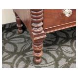 Vintage Spindle-Leg Dresser 4-Drawer Chest - Glass Knob Pulls, 42.5W x 22D x 47H