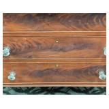 Vintage Spindle-Leg Dresser 4-Drawer Chest - Glass Knob Pulls, 42.5W x 22D x 47H