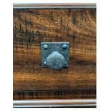 Wood Side Table & 3-Drawer - 21 W x 18 D x 28 H in - Dark Walnut Finish