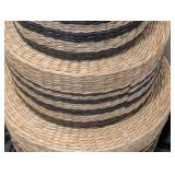 Three-Tier Woven Round Baskets - 24 in Dia Bottom, 12 in H