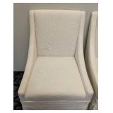 Universal Furniture 645735 Pair of Cream Upholstered Side Chairs - 23W x 22D x 19S x 37B