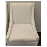 Universal Furniture 645735 Pair of Cream Upholstered Side Chairs - 23W x 22D x 19S x 37B