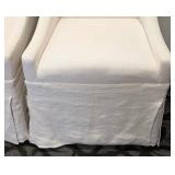 Universal Furniture 645735 Pair of Cream Upholstered Side Chairs - 23W x 22D x 19S x 37B