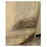 Framed Print Painting 53 x 53 in - Metal Frame & Abstract Landscape