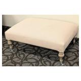 Ottoman - Cream Upholstered - 39 in L x 27 in W x 17 in H