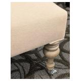 Ottoman - Cream Upholstered - 39 in L x 27 in W x 17 in H