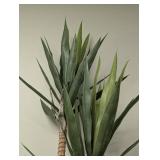 Faux Palm Plant 67 Inches Tall - 3 Stems in Black Pot