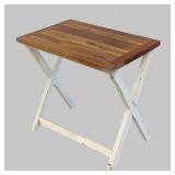 Painted Wood Side Table - X-Frame Legs - 25.5 in L x 17 in W x 24 in H