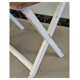 Painted Wood Side Table - X-Frame Legs - 25.5 in L x 17 in W x 24 in H