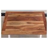 Painted Wood Side Table - X-Frame Legs - 25.5 in L x 17 in W x 24 in H