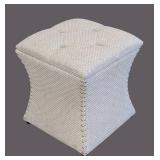 Amelia Tufted Storage Ottoman - Card Gray - 17x17x19