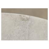 Round Marble Top End Table with Chrome Base - 21.5 in H x 16.5 in Dia