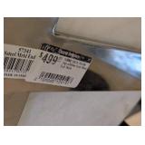 Round Marble Top End Table with Chrome Base - 21.5 in H x 16.5 in Dia