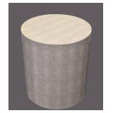 Round Faux Snake Skin Accent Table - 18 in H x 16 in Dia