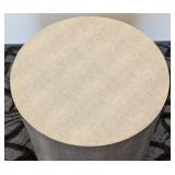 Round Faux Snake Skin Accent Table - 18 in H x 16 in Dia