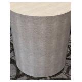 Round Faux Snake Skin Accent Table - 18 in H x 16 in Dia