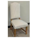 Upholstered Side Chair - Striped Fabric, 21 in W x 22 in D, 18 in Seat Height, 44 in Back