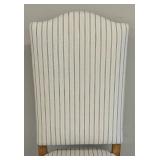 Upholstered Side Chair - Striped Fabric, 21 in W x 22 in D, 18 in Seat Height, 44 in Back
