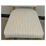 Upholstered Side Chair - Striped Fabric, 21 in W x 22 in D, 18 in Seat Height, 44 in Back