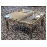 Mirrored Coffee Table - 38 in x 38 in x 19 in