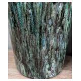 Pair of Glazed Pottery Jugs - Largest 16 in H, 7 in Dia Base