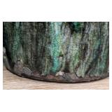 Pair of Glazed Pottery Jugs - Largest 16 in H, 7 in Dia Base