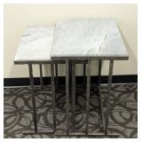 Marble Top Nesting Tables & Pair - Damaged Tops, 24 x 18 in, 26 in H