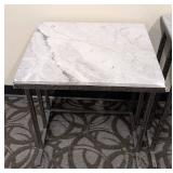Marble Top Nesting Tables & Pair - Damaged Tops, 24 x 18 in, 26 in H