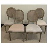 French Provincial Cane-Back Chairs - Set of 4 - 20W x 24D x 19S x 39B