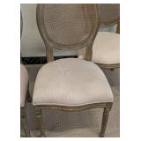 French Provincial Cane-Back Chairs - Set of 4 - 20W x 24D x 19S x 39B