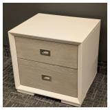 Williams-Sonoma Side Table - 2-Drawer, White, 20 in W x 17 in D x 19 in H