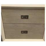 Williams-Sonoma Side Table - 2-Drawer, White, 20 in W x 17 in D x 19 in H