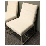 Hooker Furniture Side Chairs - Cream Upholstery Pair, 22 in W x 24 in D, Seat 19 in H, Back 34 in
